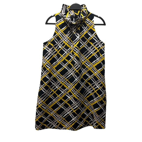 Club Monaco Sleeveless Geometric Pattern Dress Size 8 High Neck - Picture 1 of 7